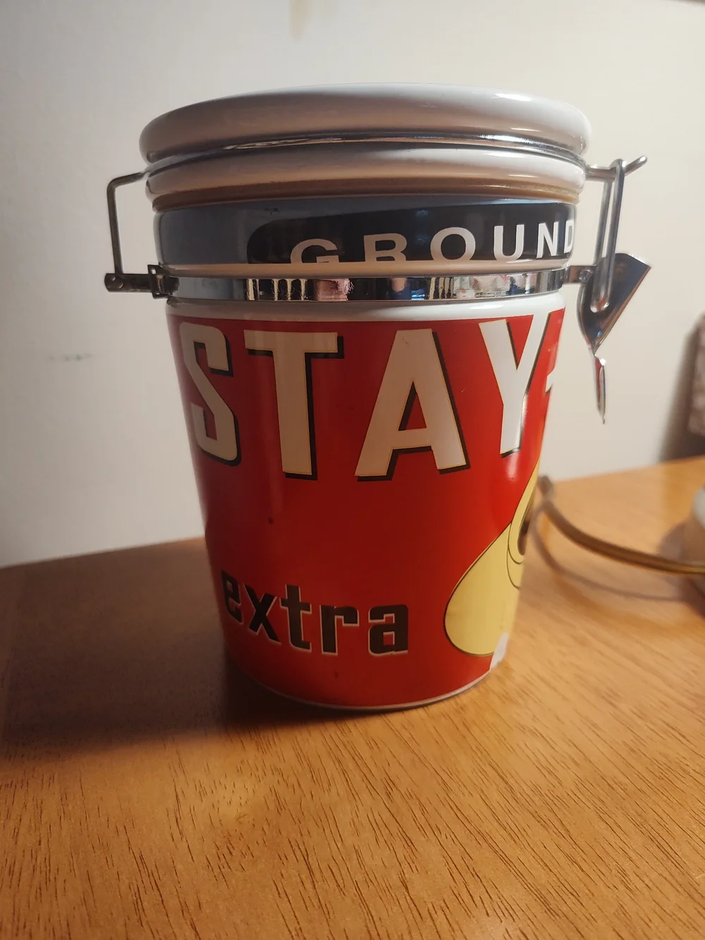 Stay Extra Red Airtight Coffee Canister - Unbranded
